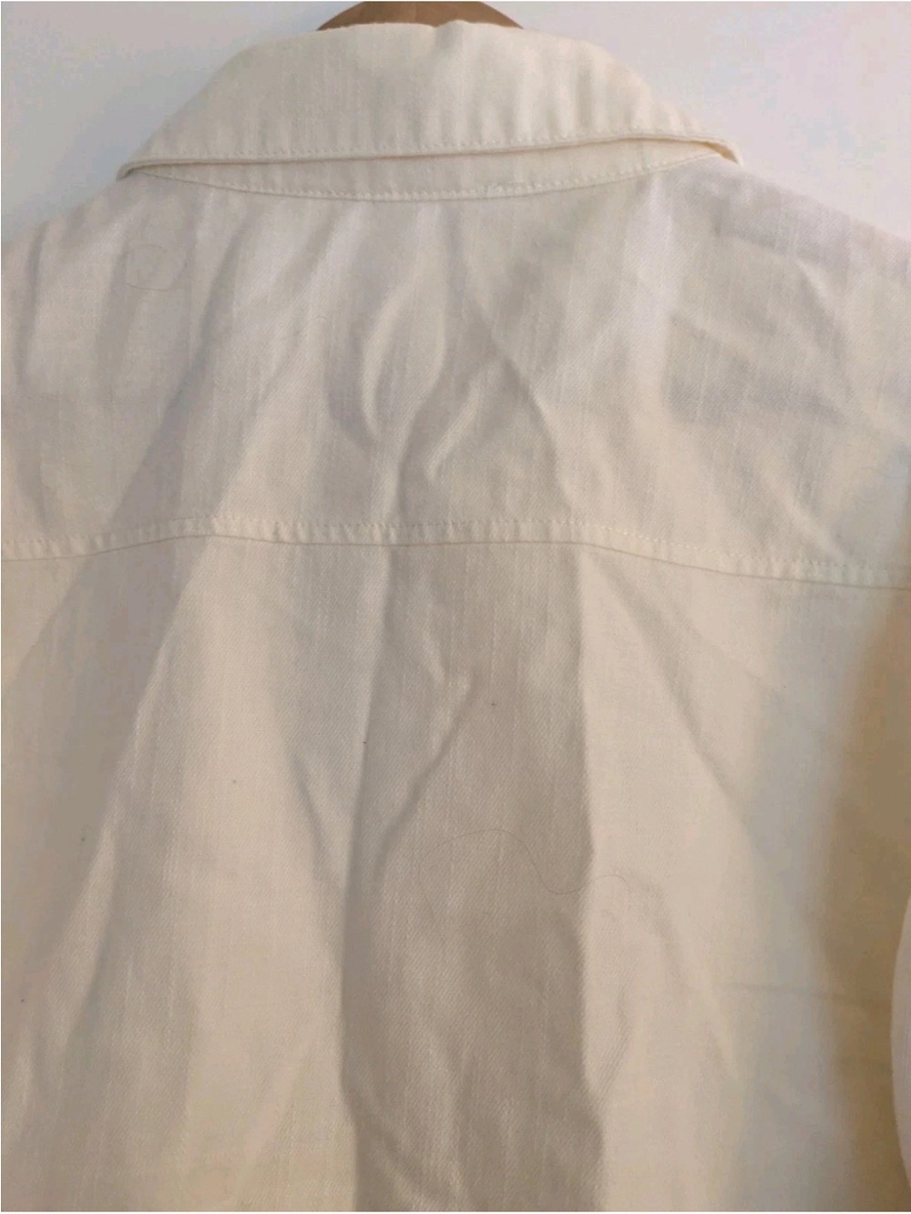 Melissa Nepton Ivory Zoya Puff-Sleeve Button-Up Shirt M - Picture 13 of 15